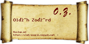 Oláh Zoárd névjegykártya